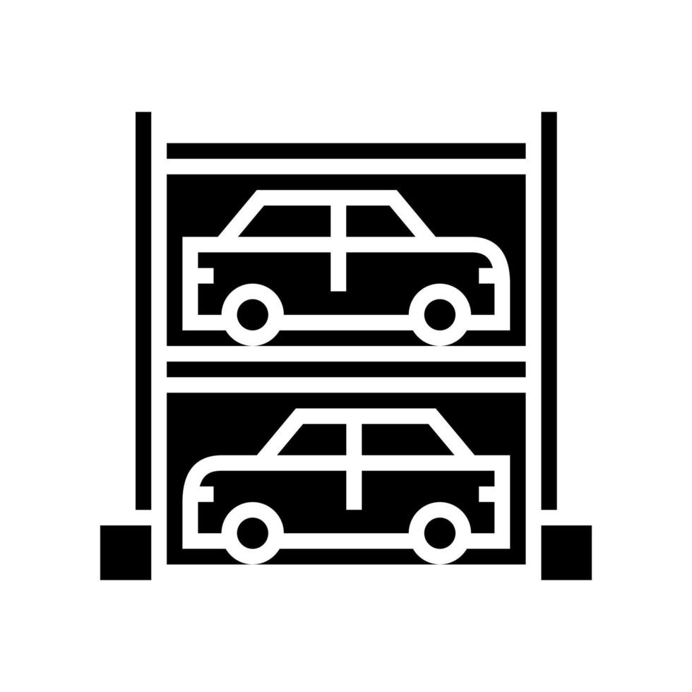 multilevel automobile parking line icon vector illustration