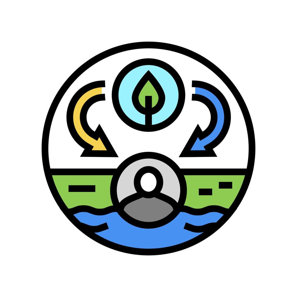 deep ecology color icon vector illustration
