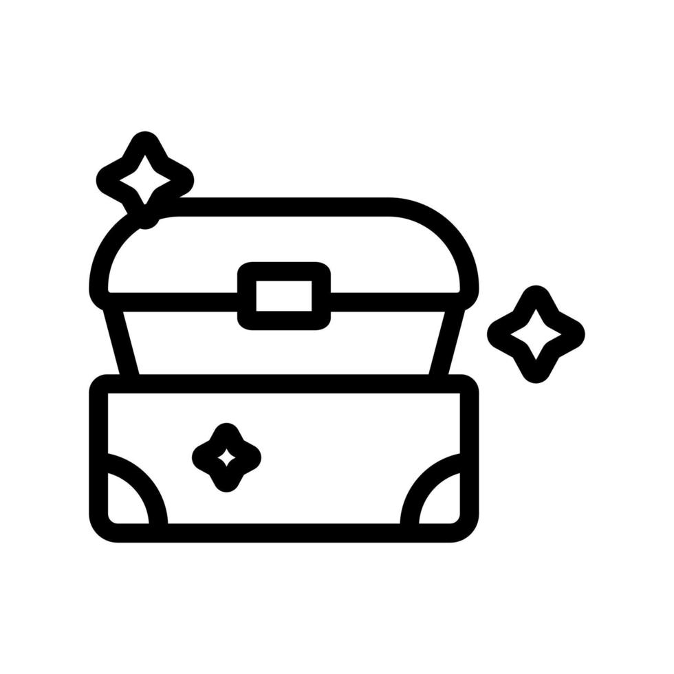 Magic chest icon vector. Isolated contour symbol illustration vector