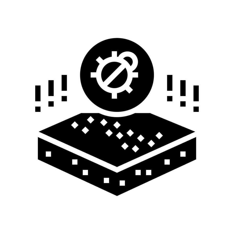 dangerous bug on soil glyph icon vector illustration