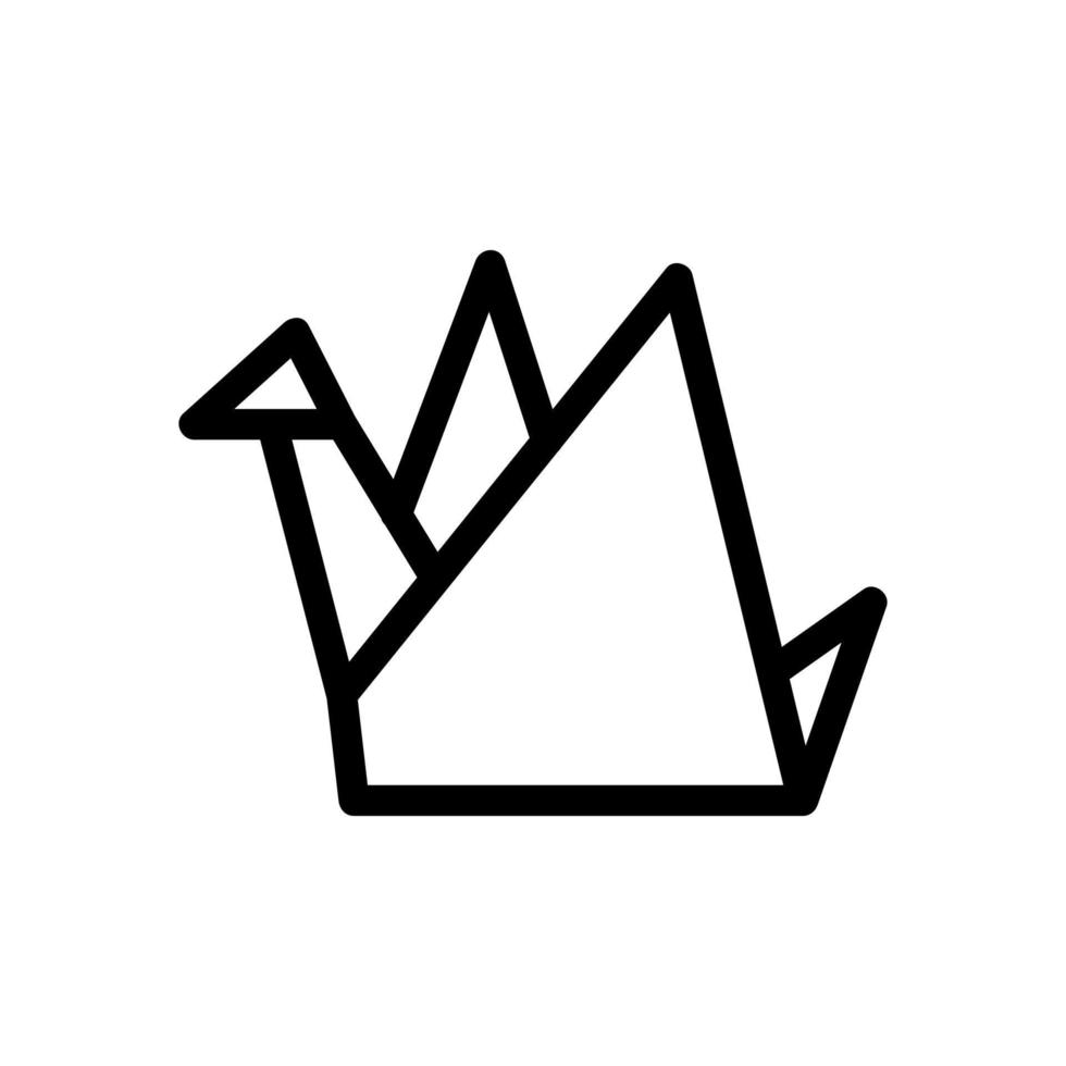 Crane paper icon vector. Isolated contour symbol illustration vector