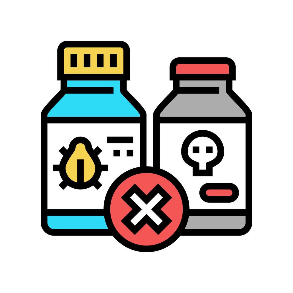 poison prohibition for safe children color icon vector illustration