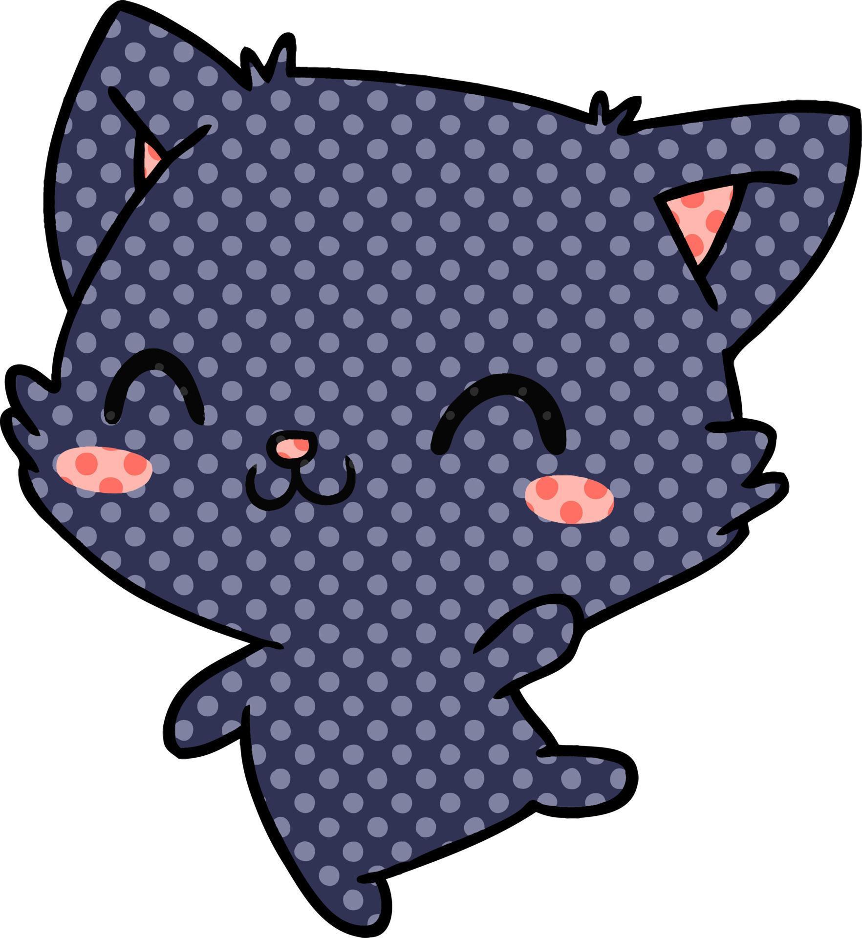 cartoon of cute kawaii cat 10391599 Vector Art at Vecteezy