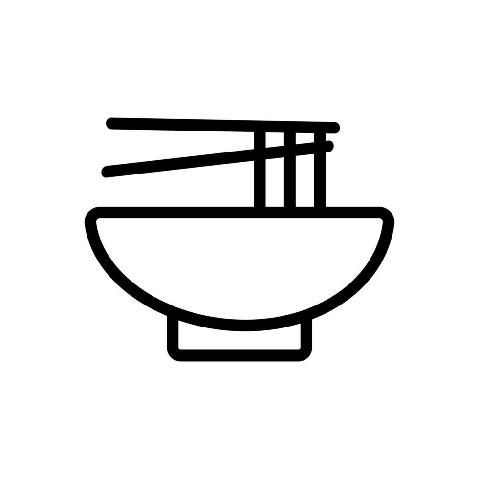 Fish soup icon vector. Isolated contour symbol illustration vector