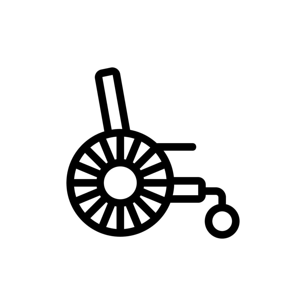 fast wheelchair icon vector outline illustration