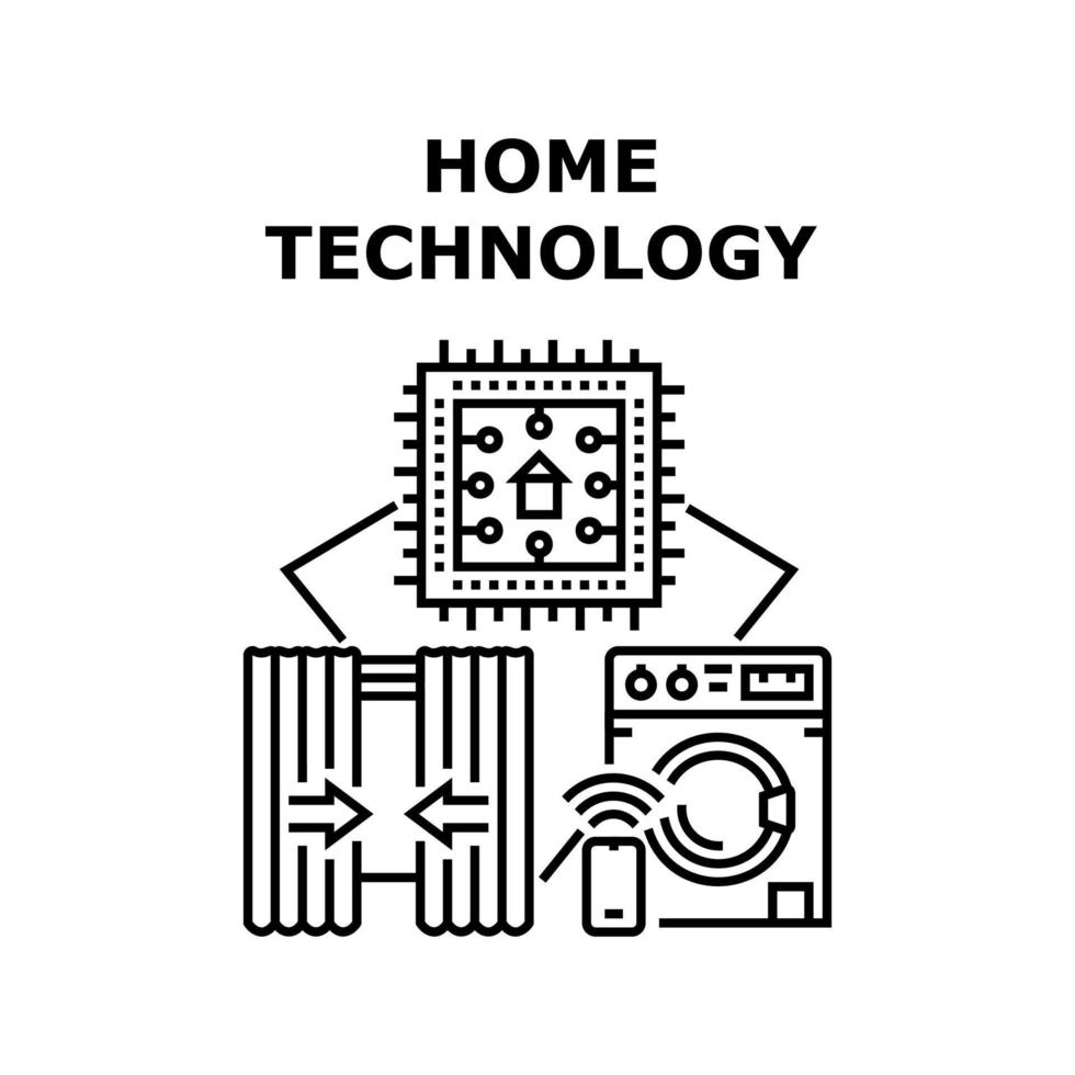 ilustración de vector de icono de tecnología doméstica