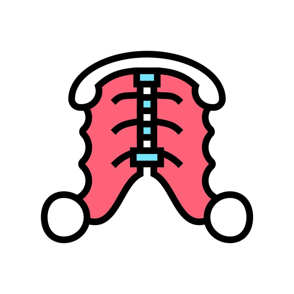 ilustración de vector de icono de color de placa dental
