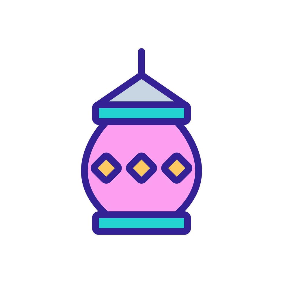 buddhist candle lantern icon vector outline illustration