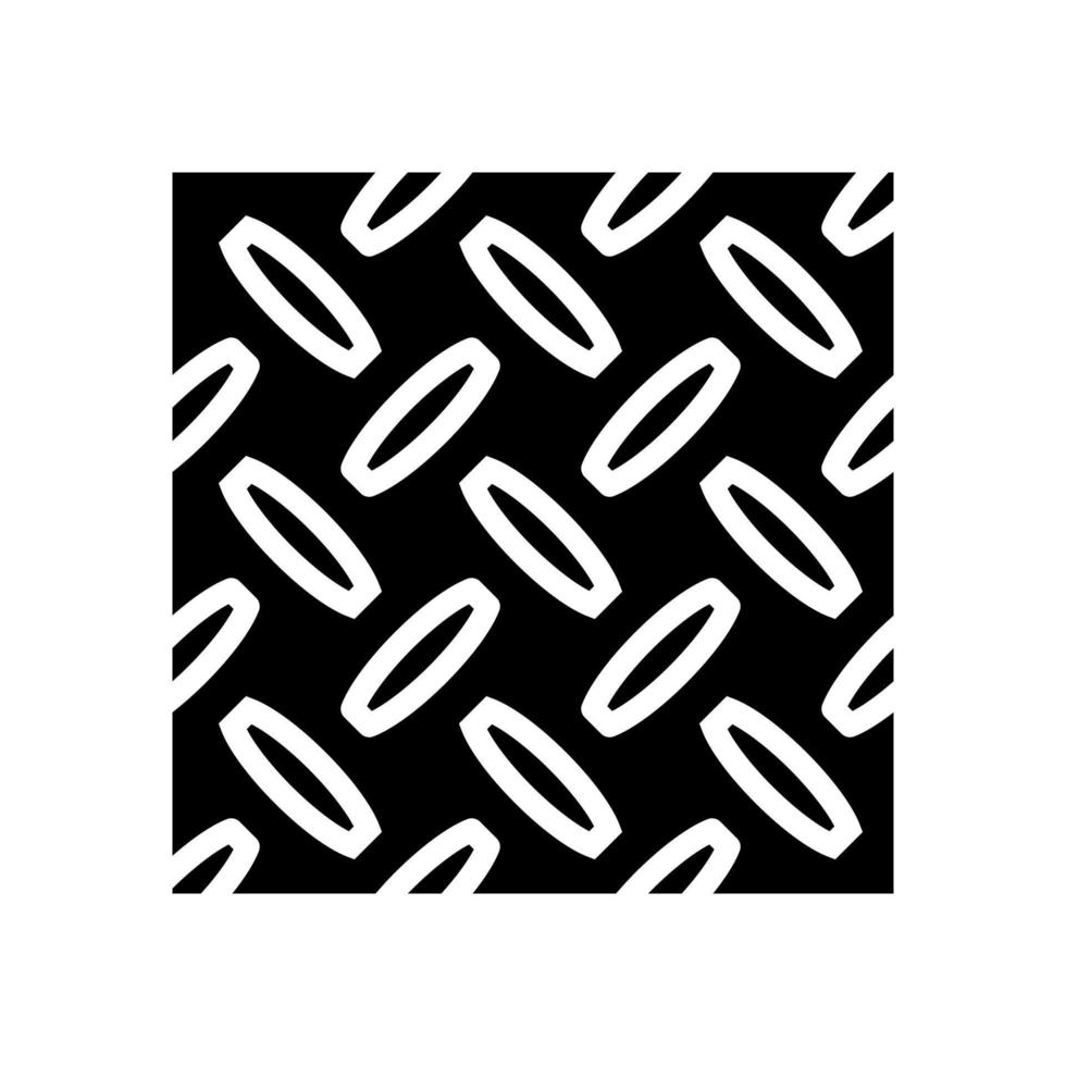 diamond plate metal glyph icon vector illustration