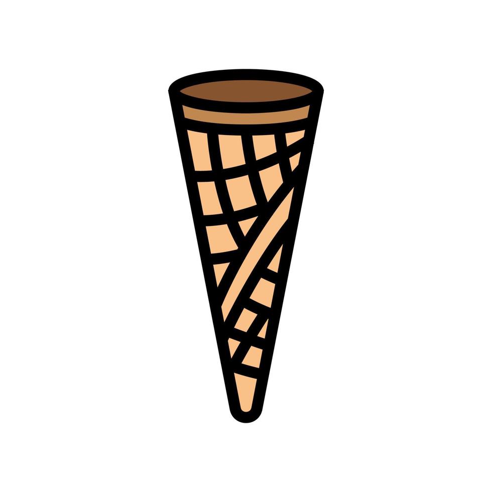 cono helado color icono vector ilustración