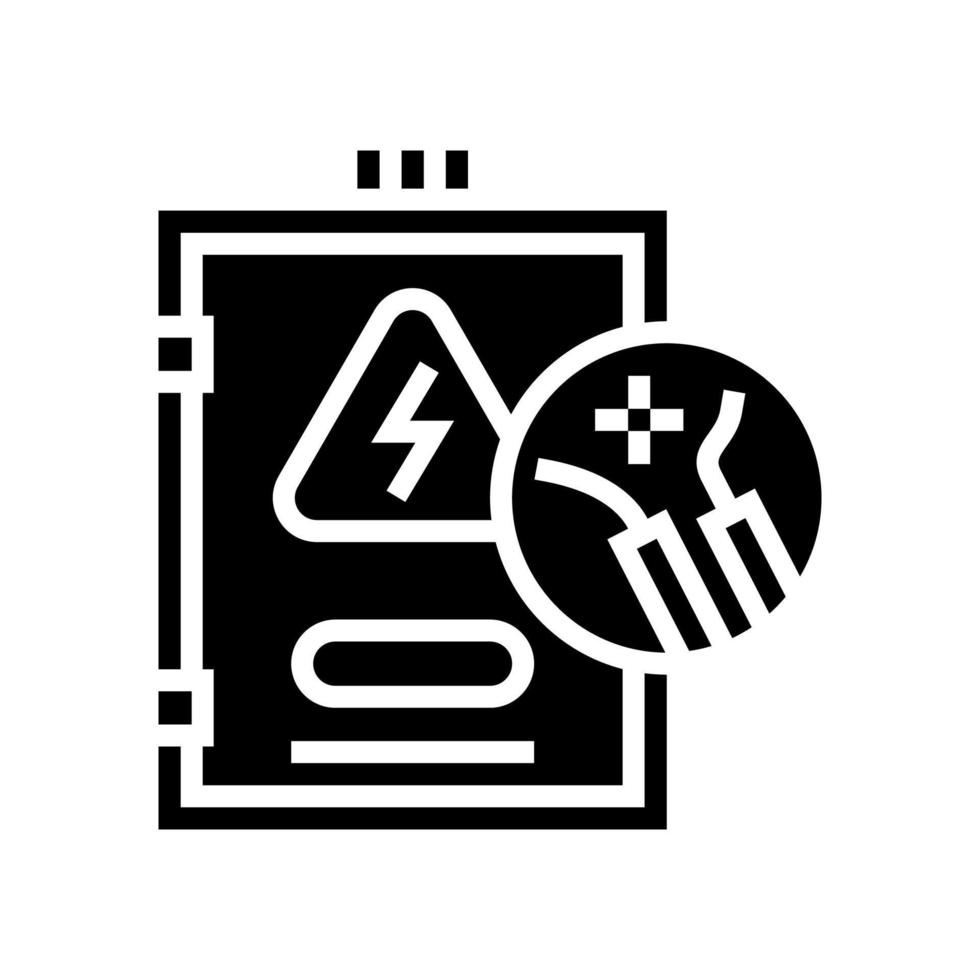 electrical repair glyph icon vector illustration
