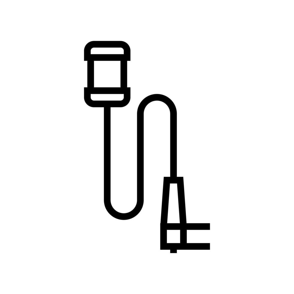 ilustración de vector de icono de línea de soporte de teléfono de mesa