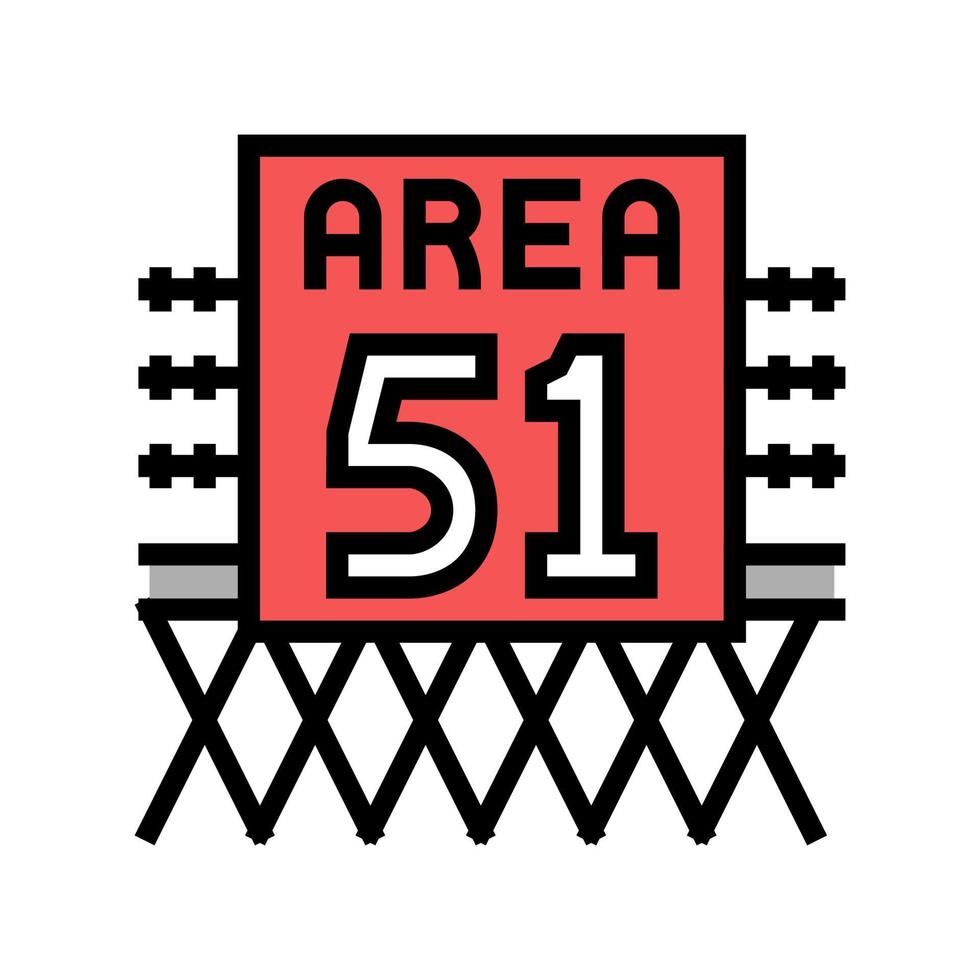 experimental area 51 color icon vector illustration