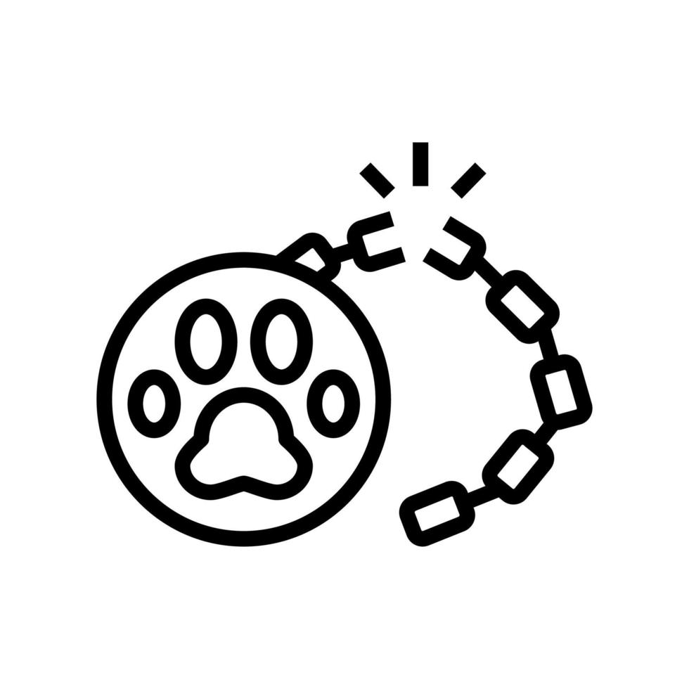 liberation of animal line icon vector illustration