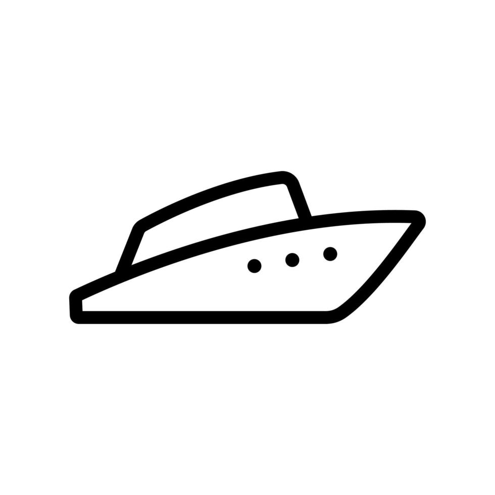 hermoso vector icono de yate. ilustración de símbolo de contorno aislado