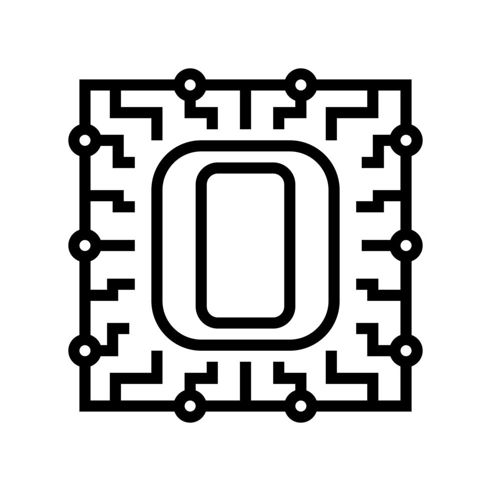 zero number line icon vector illustration