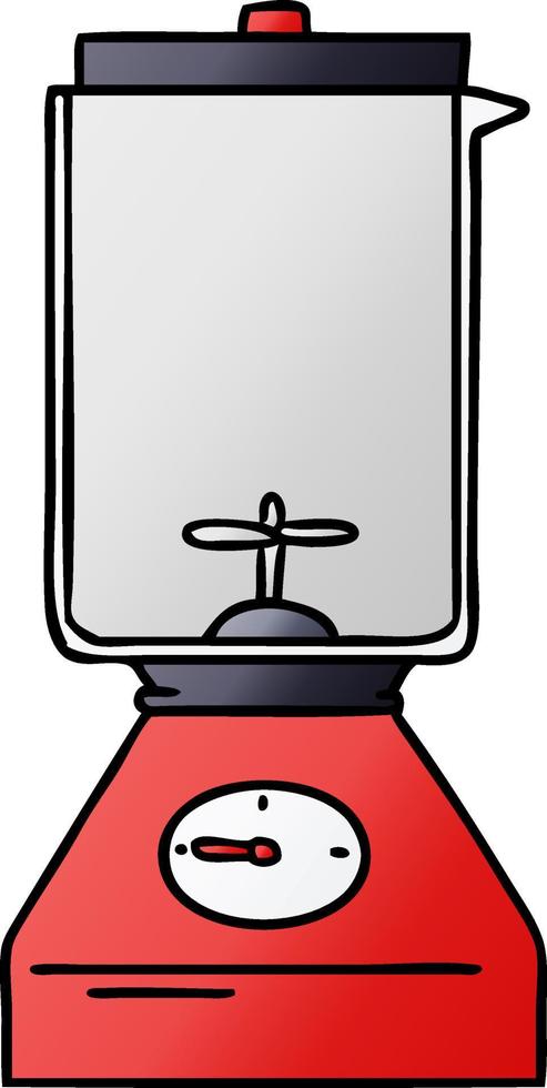 gradient cartoon doodle of a food blender vector