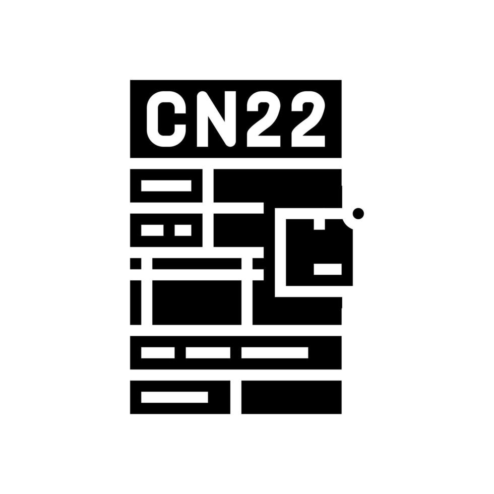 customs declaration glyph icon vector illustration
