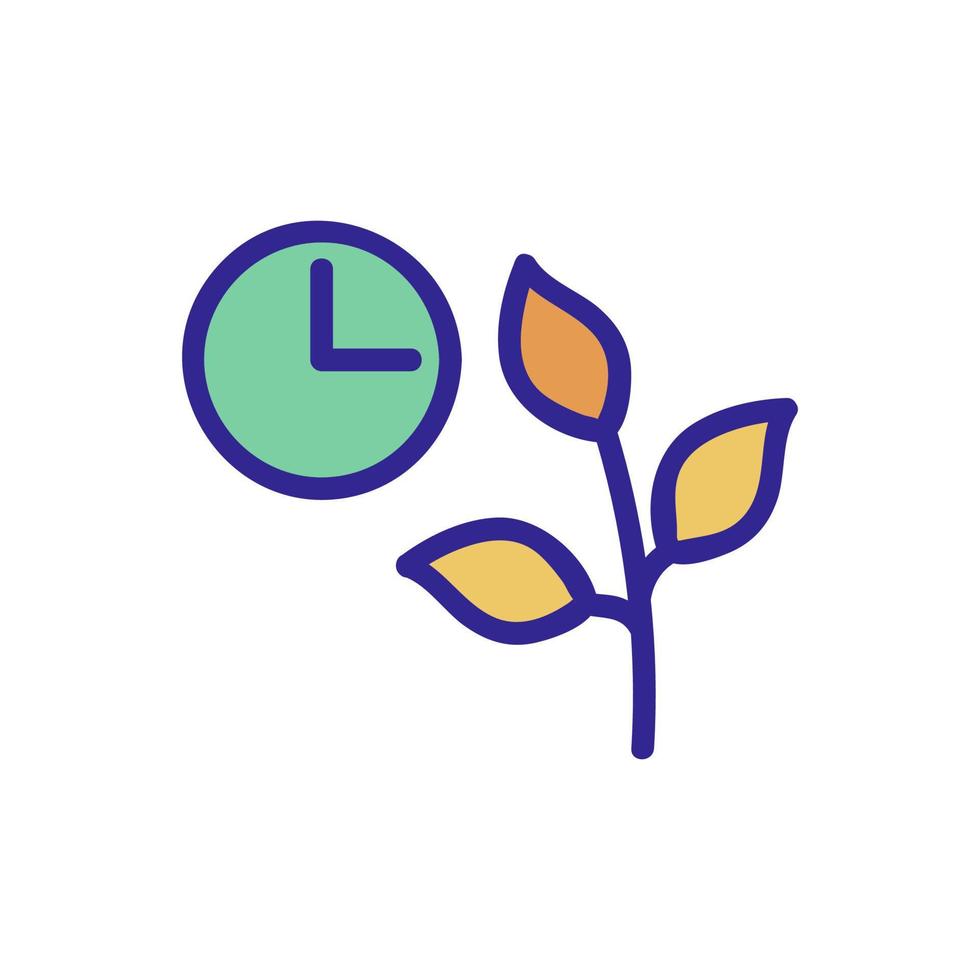 time the plant money icon vector outline illustration