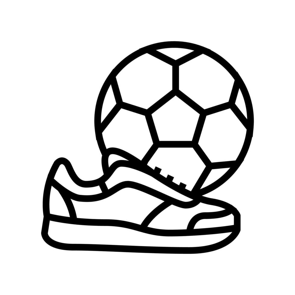 jugar fútbol fútbol hombres ocio línea icono vector ilustración