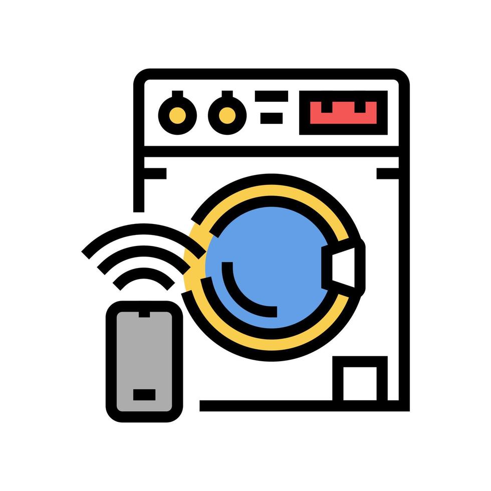 washer remote control color icon vector illustration