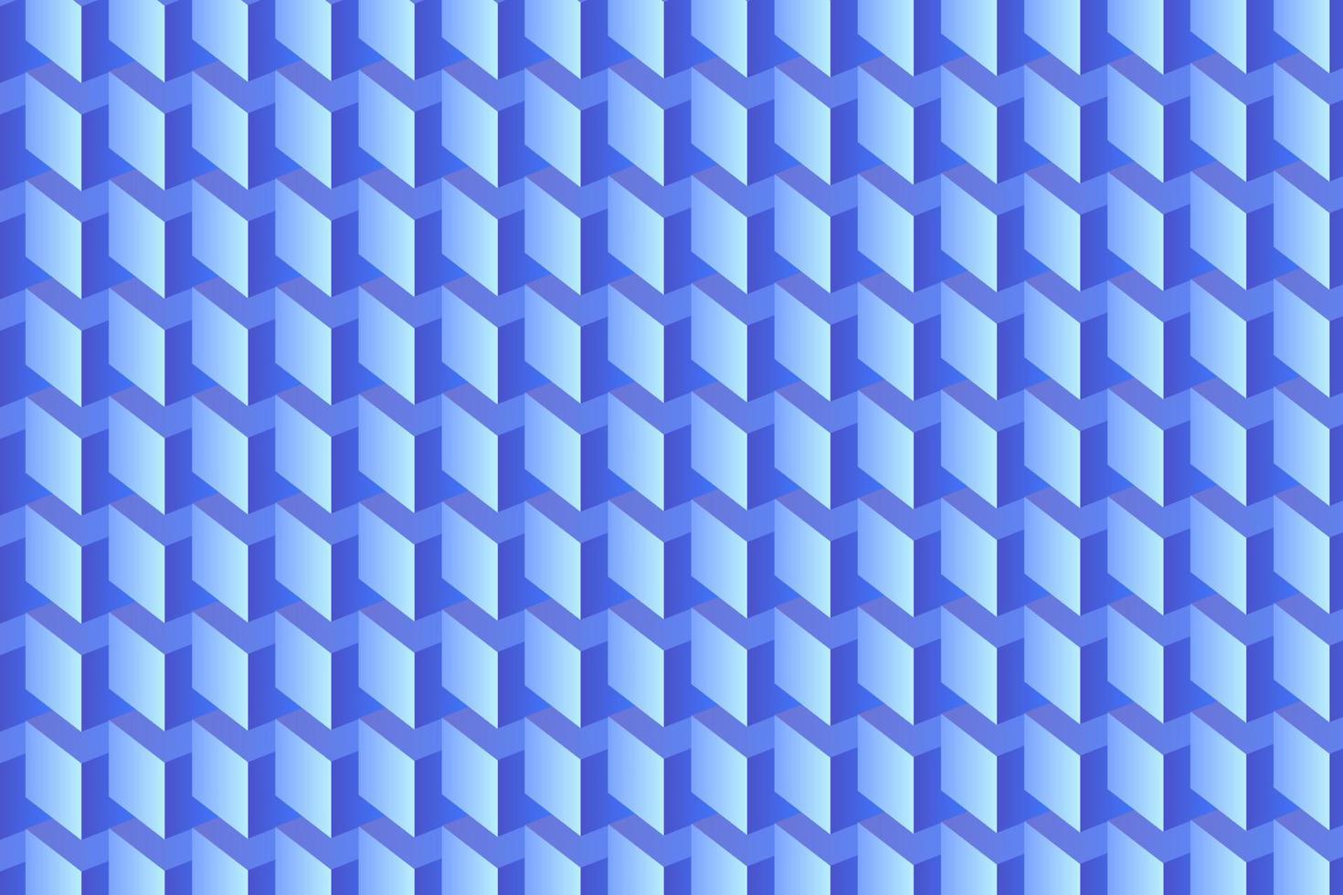 Blue boxes, repeating pattern, bricks, cubes, blocks, 3D rendering, isometric projection wallpaper. vector