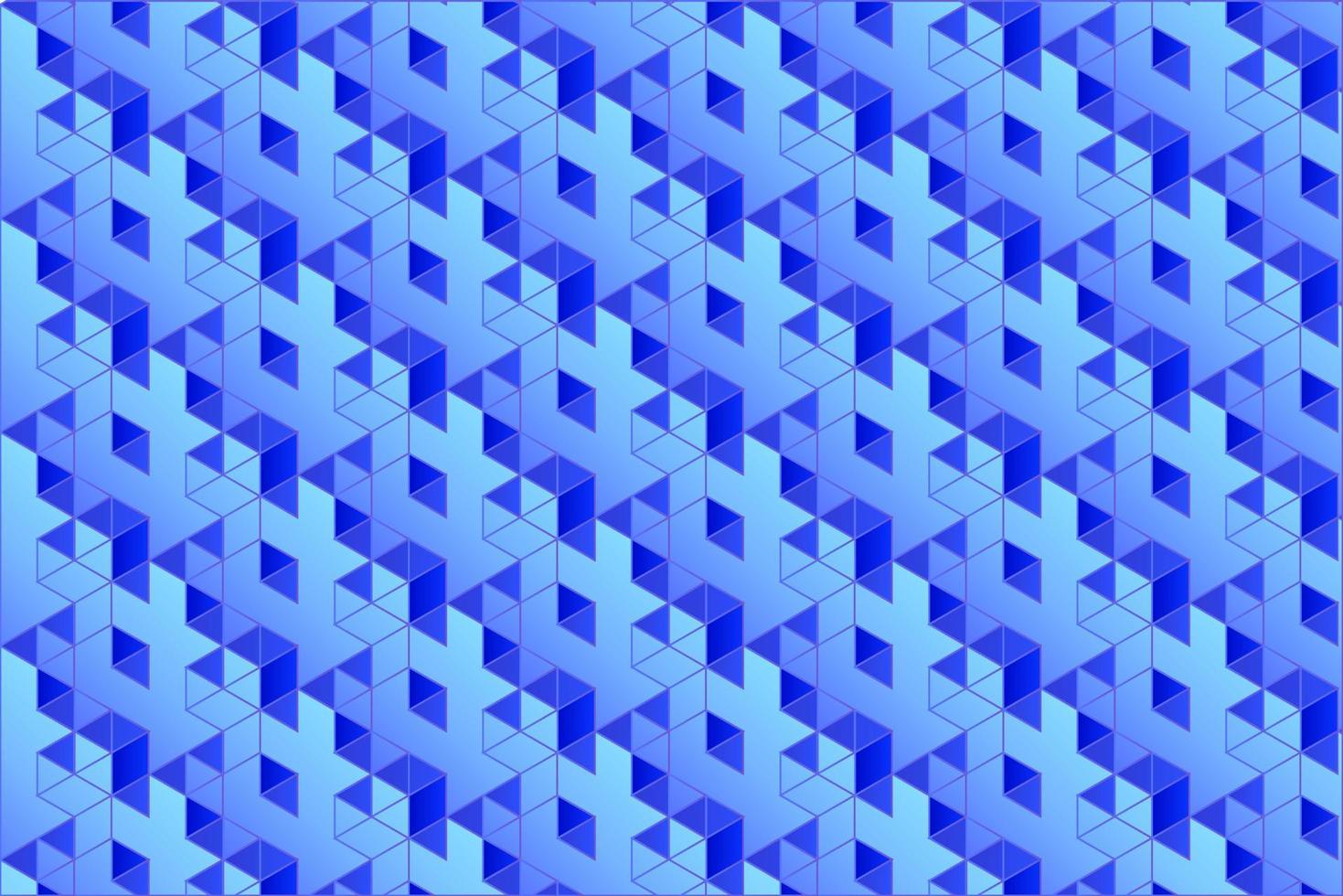 Abstract blue pattern, repeating, 3D rendering, isometric projection background. vector