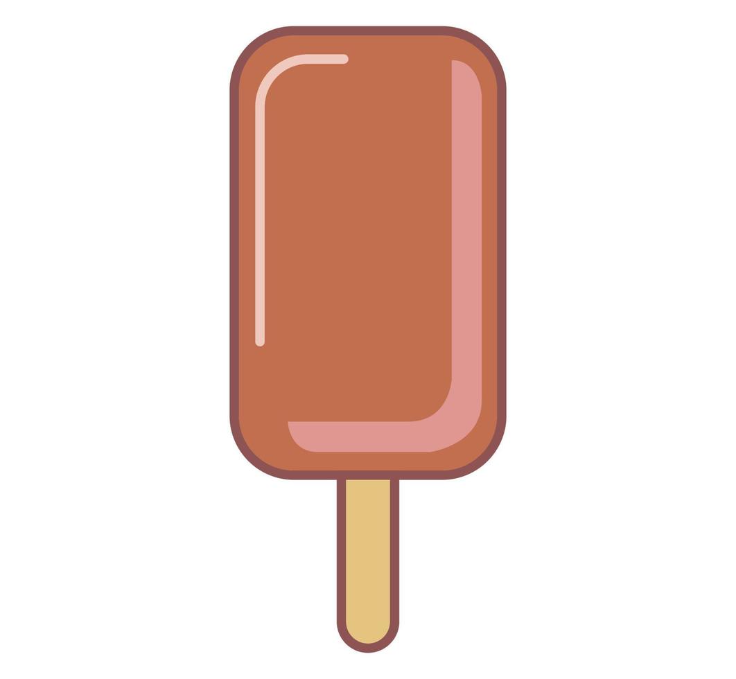 ilustración de helado. ejemplo colorido lindo de la historieta del helado vector