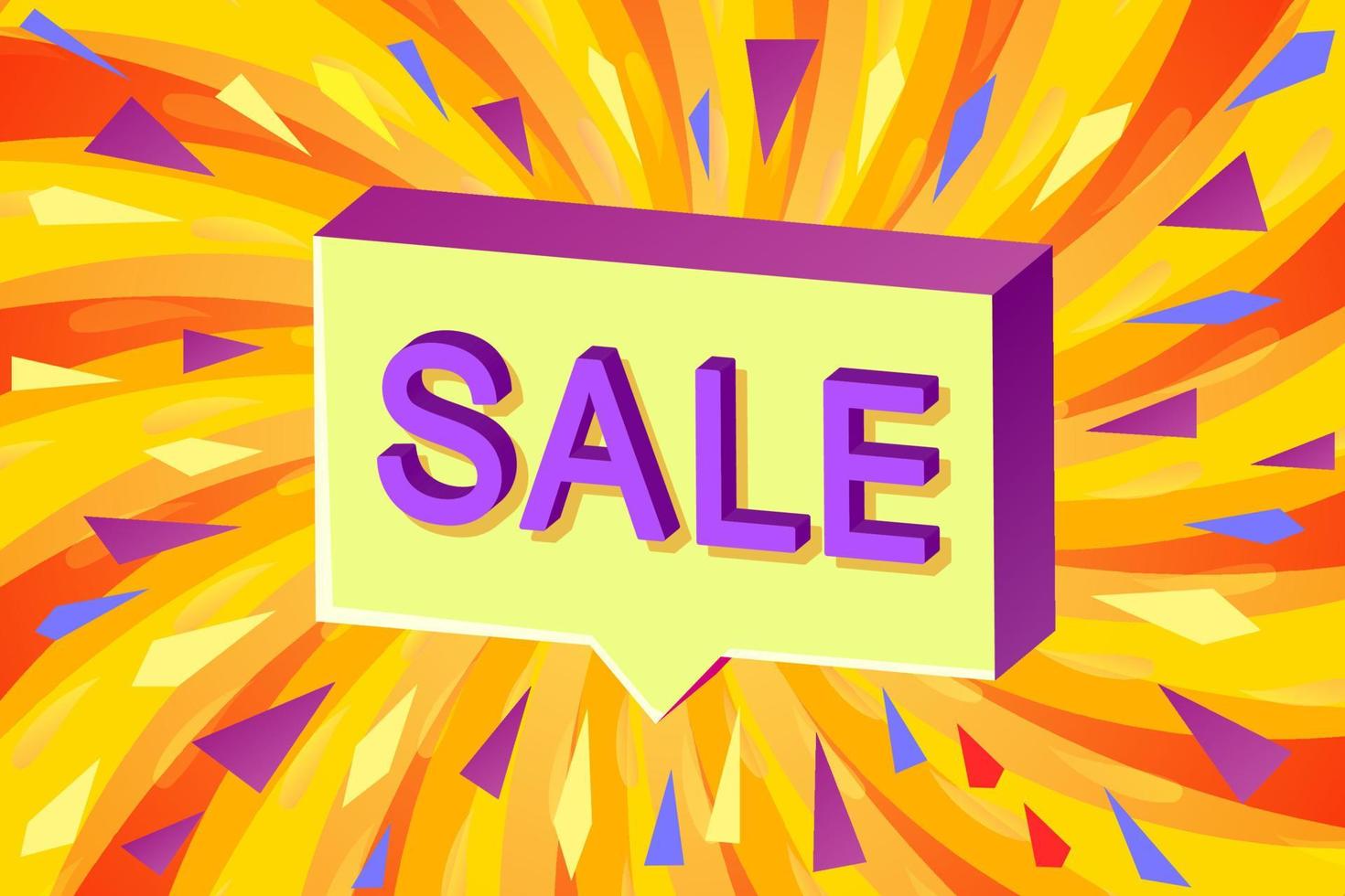 Sale sign illustration. 3D rendering sale text for commercial events, web, cards and banner design. vector