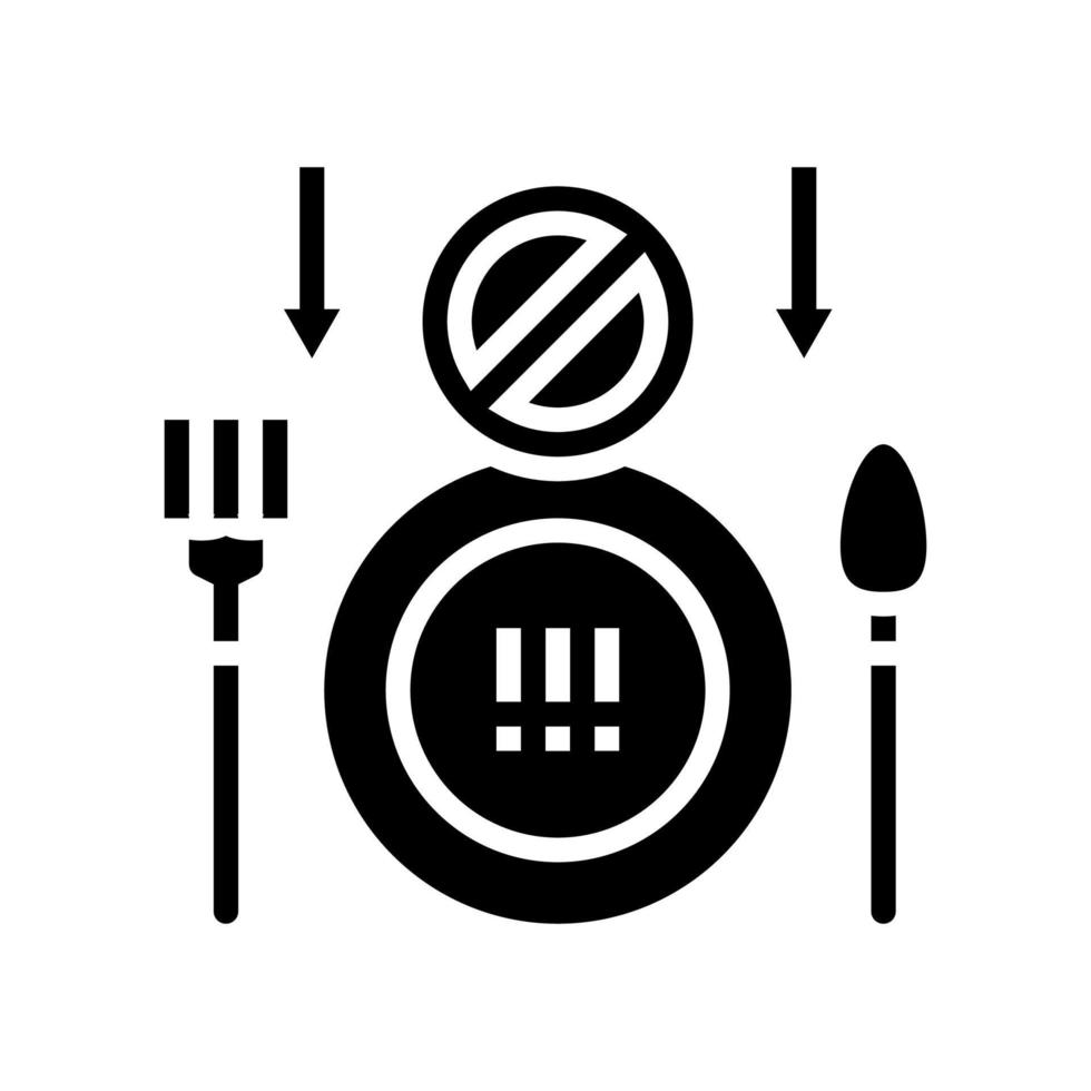 loss of appetite hepatitis glyph icon vector illustration
