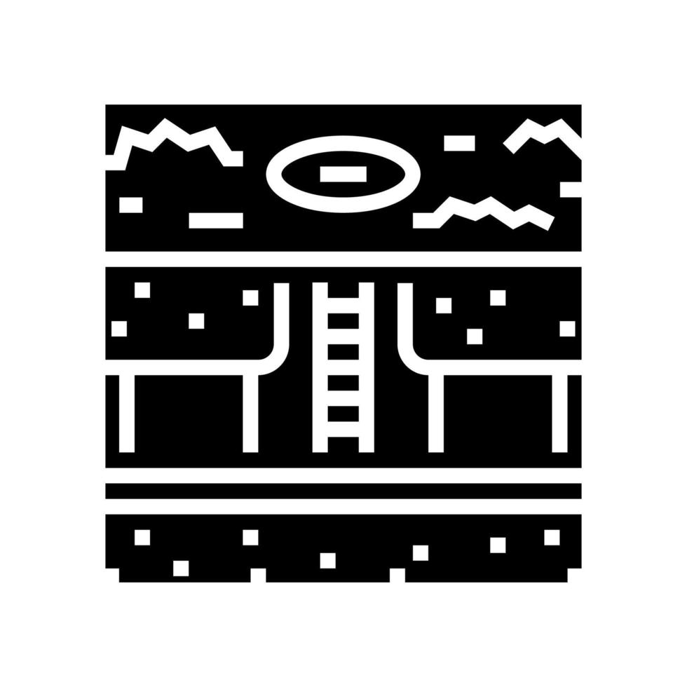 sewerage communication land glyph icon vector illustration