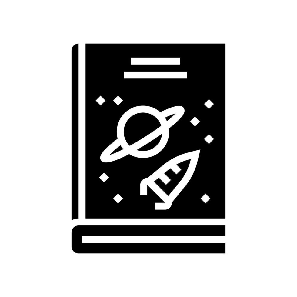 science fiction genre glyph icon vector illustration