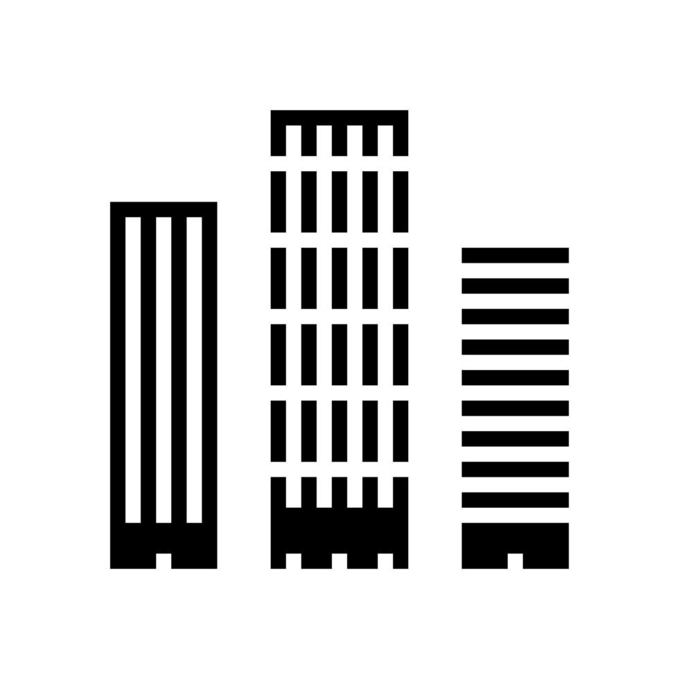 skyscraper buildings glyph icon vector illustration