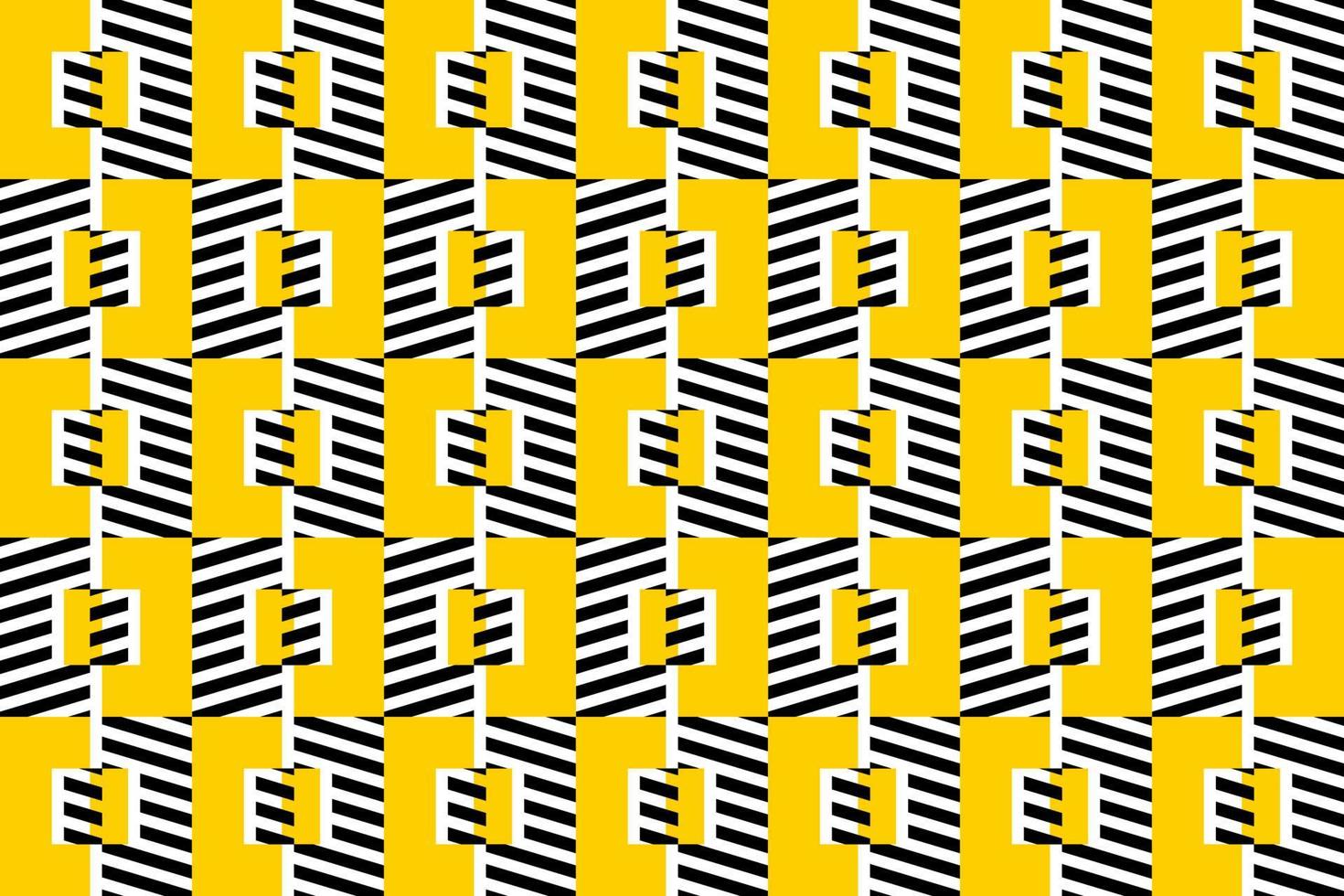 patrón transparente negro y amarillo, repetición geométrica, patrón moderno con colores de contraste, amarillo y negro. vector
