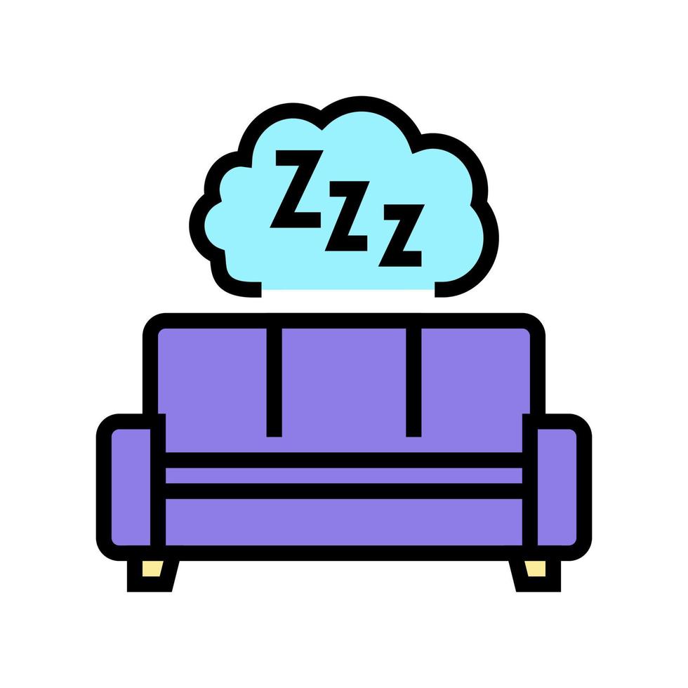 Dormir hombres ocio color icono vector ilustración