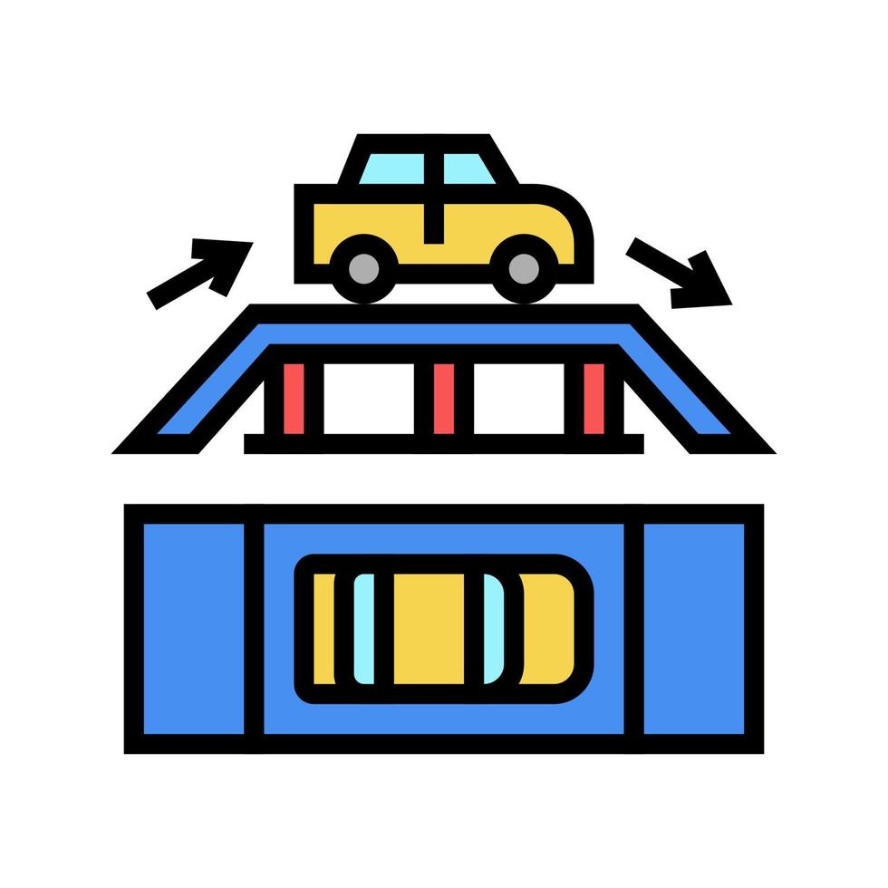 overpass passage color icon vector illustration