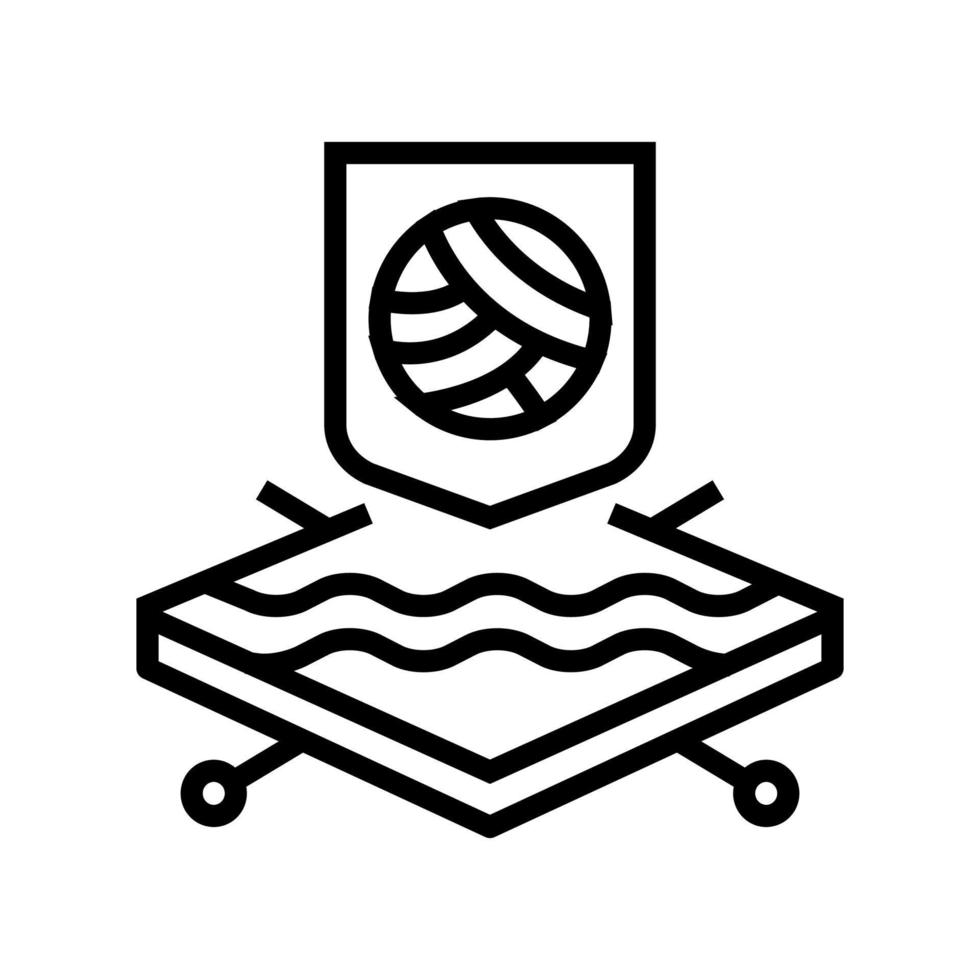 wool fabrics properties line icon vector illustration