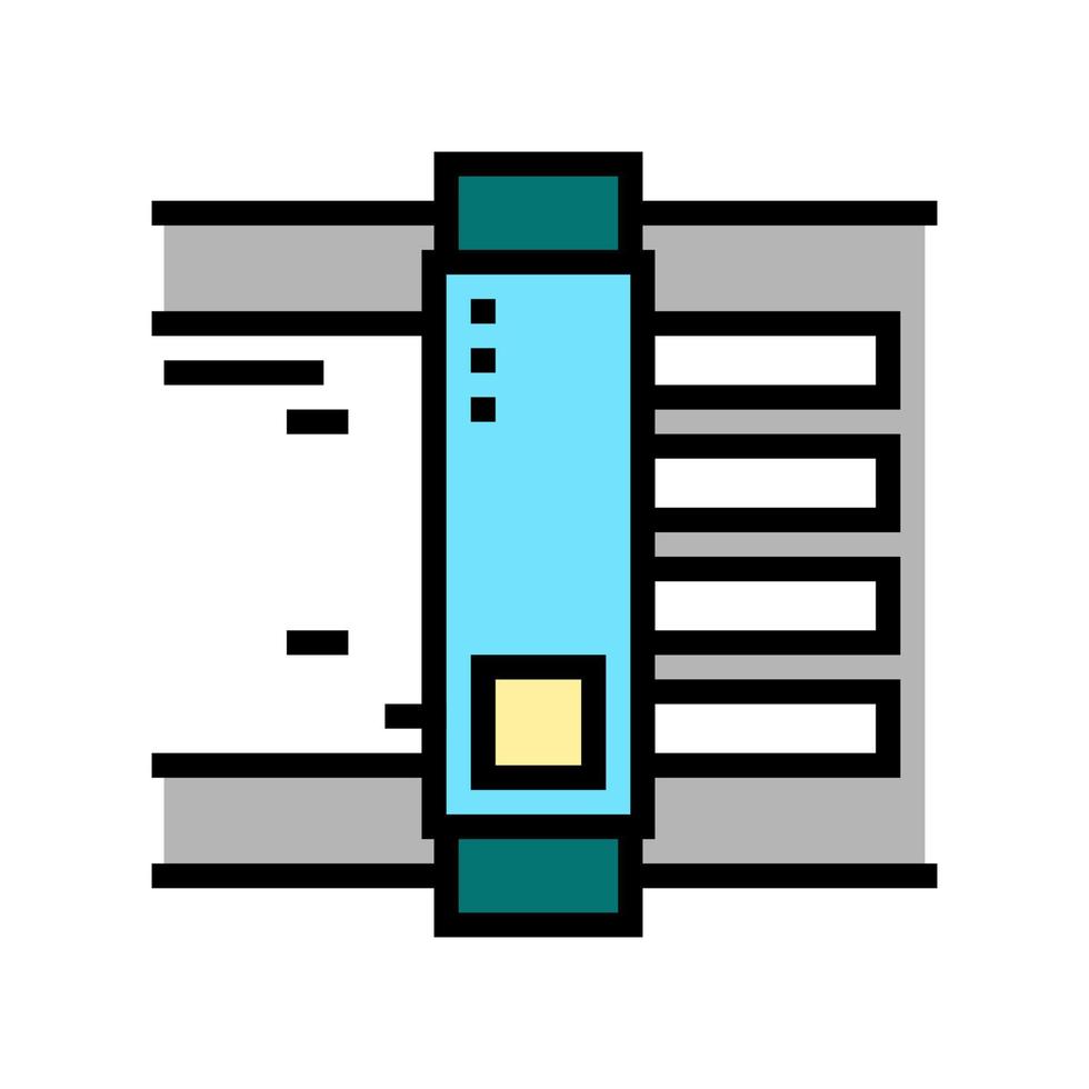 paper cut equipment color icon vector illustration