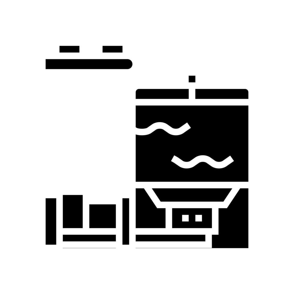 Ilustración de vector de icono de glifo de tanque de soplado