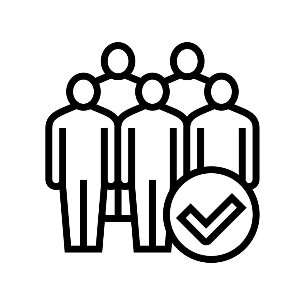 company employees line icon vector illustration