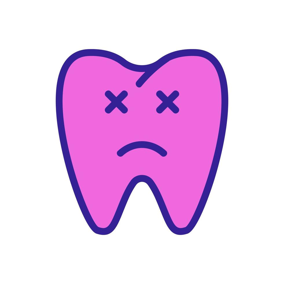 toothache icon vector. Isolated contour symbol illustration vector