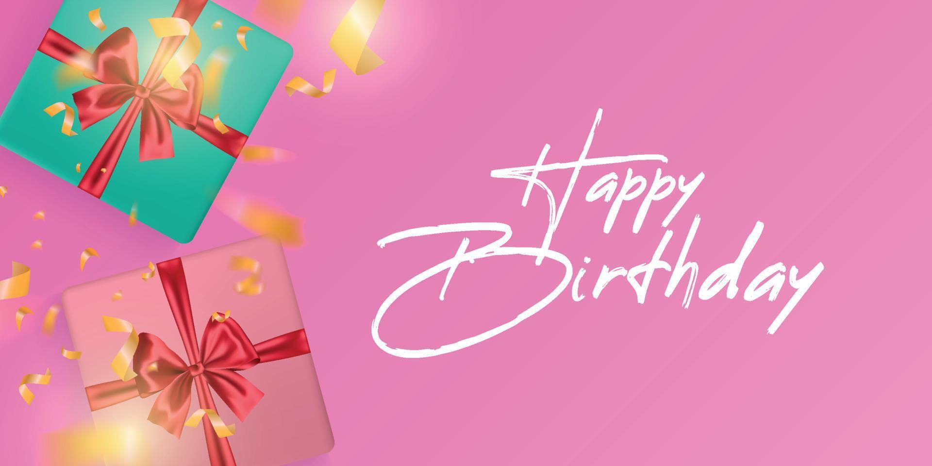 Birthday festive background with confetti vector