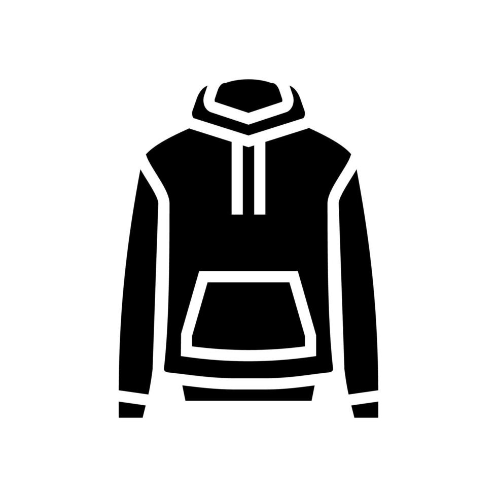 sudadera unisex ropa glifo icono vector ilustración