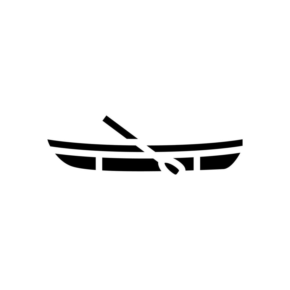 dinghy boat glyph icon vector illustration