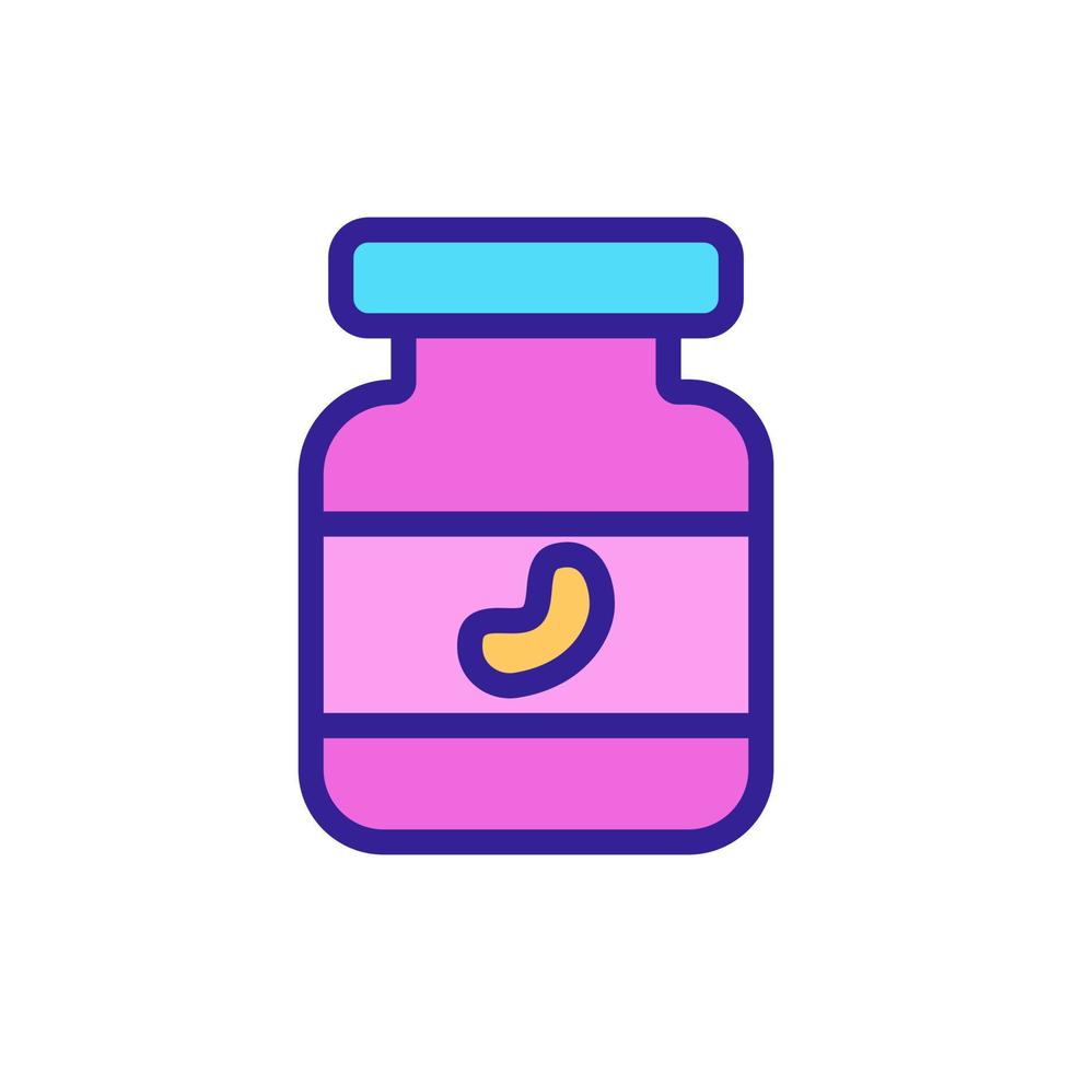 Nut butter icon vector. Isolated contour symbol illustration vector