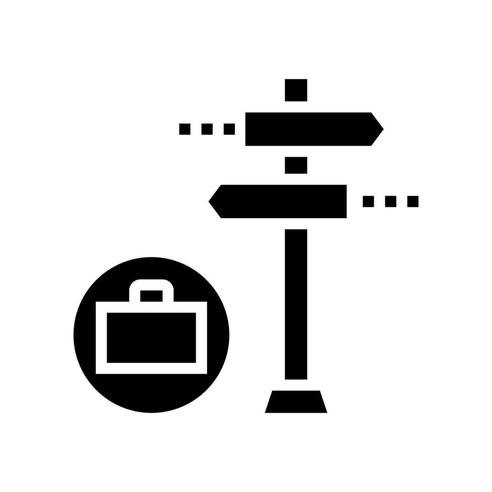 ilustración de vector de icono de glifo de dirección de negocio