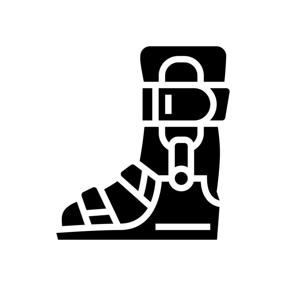 bandage for treatment flat feet glyph icon vector illustration