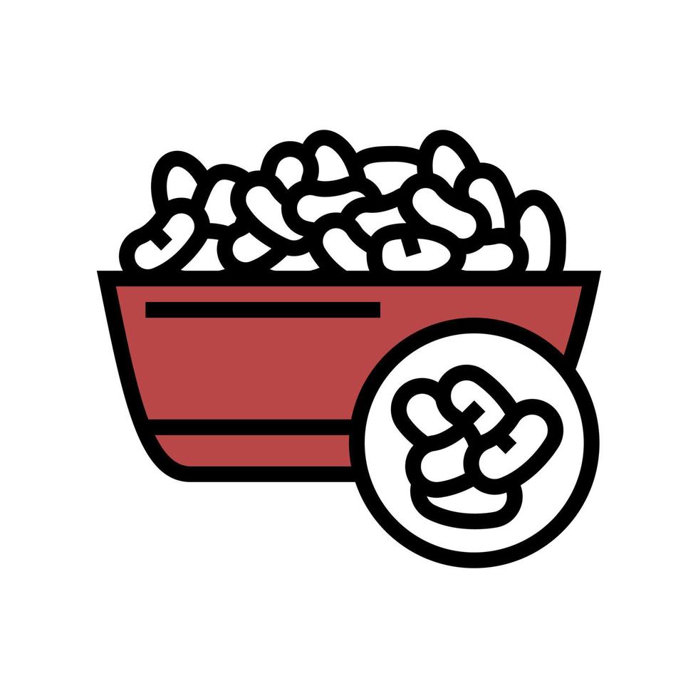 ilustración de vector de icono de color de grano de frijoles