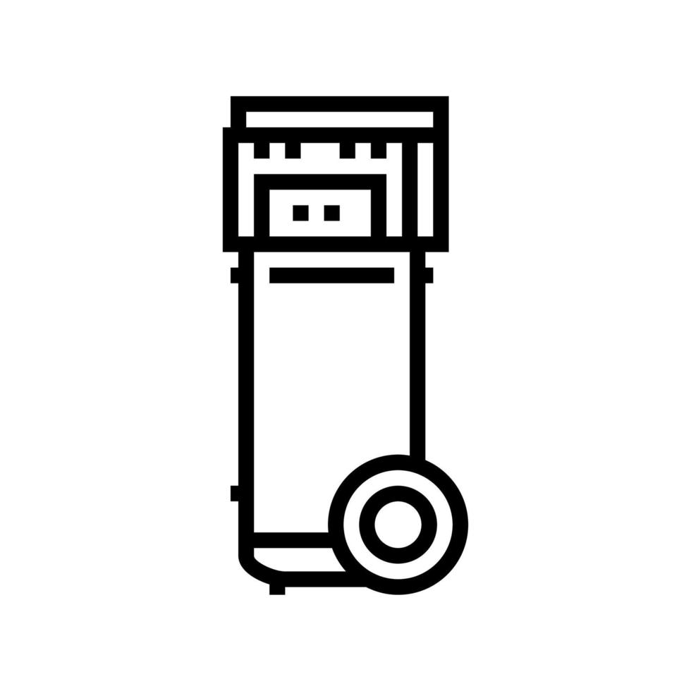 mobile air compressor line icon vector illustration