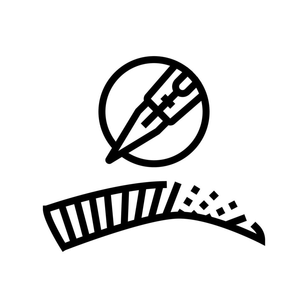 nano brows line icon vector illustration